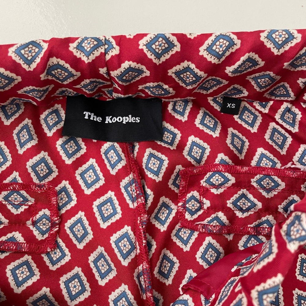 ❌ SOLD The Kooples Printed Silk Trousers, Size XS - Picture 3 of 4